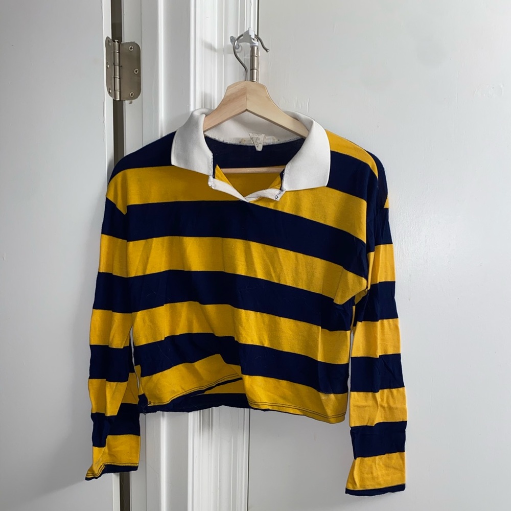 Stripped Cropped Polo